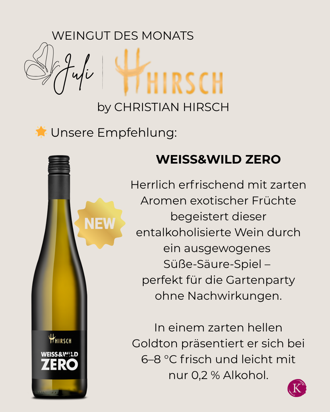 Weingut des Monats, Instagram Post, Weingut Christian Hirsch